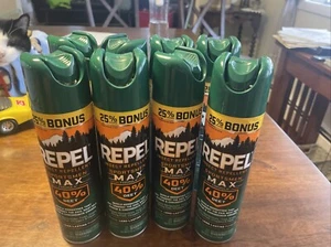 8 Cans, Repel Insect Repellent Sportsmen Max Formula 40% DEET Bug Spray Aerosol - Picture 1 of 7