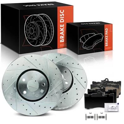 6x Rotores perforados delanteros y pastillas de freno de cerámica para Lexus GS350 GS430 GS450h IS350 Foto 1 de 4