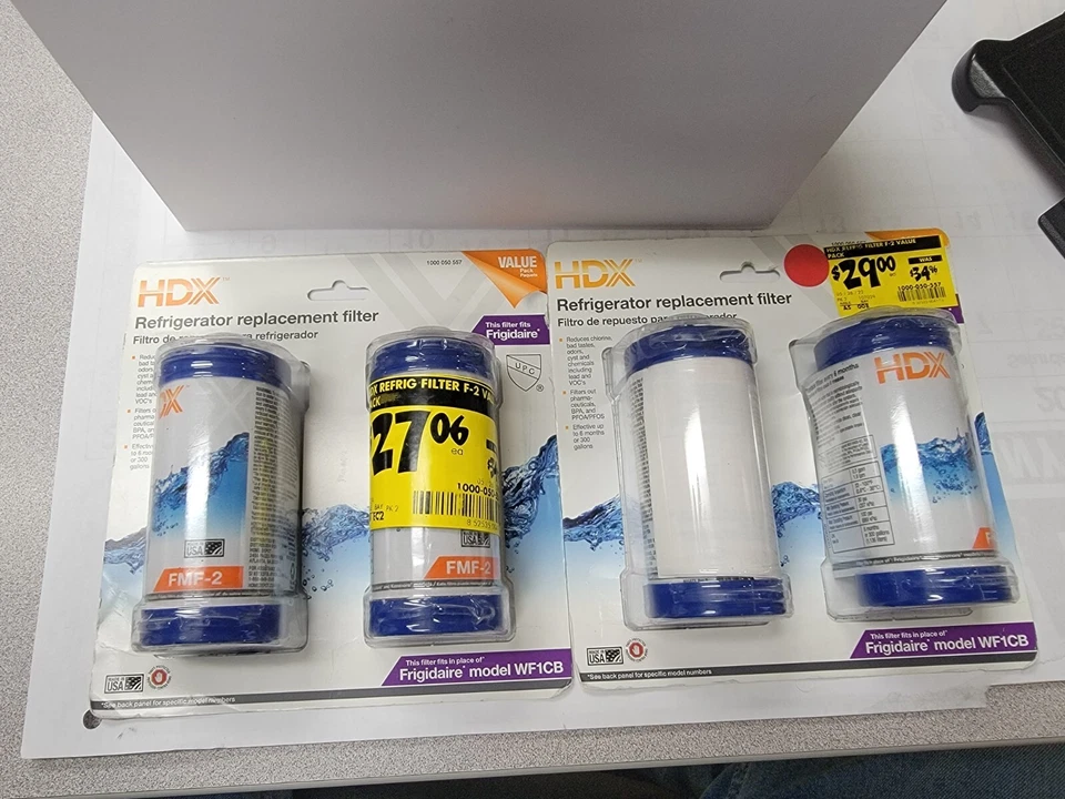 HDX FMF-2 packs 4 Pc WF1CB Refrigerator Water Filter Replacement Frigidaire G - Image 1 of 1