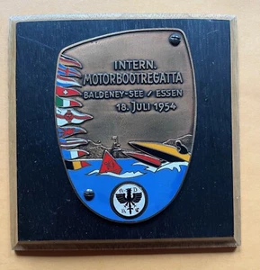 Insignia barco Alemania 1954 Inter. Regata de lancha Baldeney-Sea Essen Race - Imagen 1 de 2