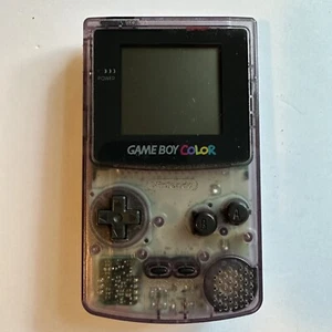 Nintendo Game Boy Color Handheld System Atomic Purple Clear Tested GameBoy GBC - Picture 1 of 9