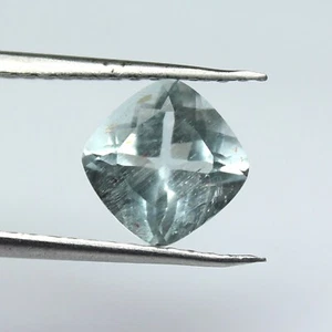 2.20Ct Aquamarine Cushion Faceted Loose Gemstone Blue Natural Aquamarine Stone - Picture 1 of 3