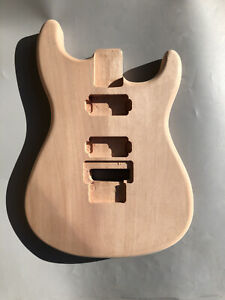 Fit DIY Guitar body/bodies Mahogany Wood Replacemen Body ST Style HH pickup
