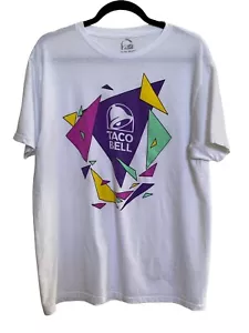 Taco Bell Men's SZ Large 90's Taco Bell Graphic White Short Sleeve T-Shirt - Picture 1 of 3