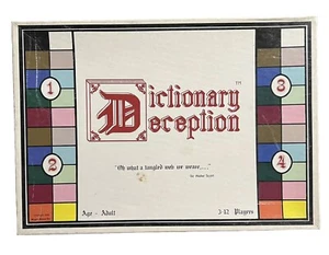 RARO Dictionary Deception 1986 Digger games Inc. juego de mesa de colección completo - Imagen 1 de 5