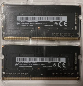 Micron 4GB (2x 2GB) 1RX16 PC3L-12800S-11-13-C3 Memory for Mac, Total 4GB Of RAM - Picture 1 of 2