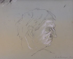 Thomas John Kunstakademie Stuttgart obra temprana de estudios boceto retrato (49) - Imagen 1 de 5