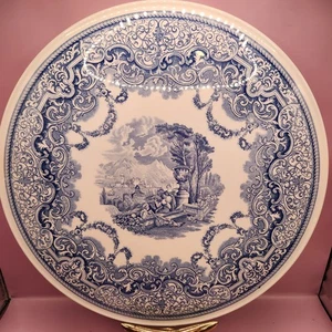 Vintage Spode Blue Room Collection Continental Views Fußplatte/Kuchenplatte - Bild 1 von 7