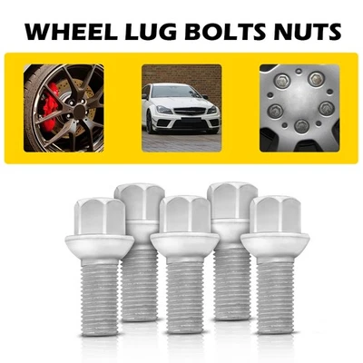 5Pcs Wheel Lug Bolts Nuts 0009904907 For Mercedes Benz C200 C230 C250 C300 C350 - Image 1 of 4