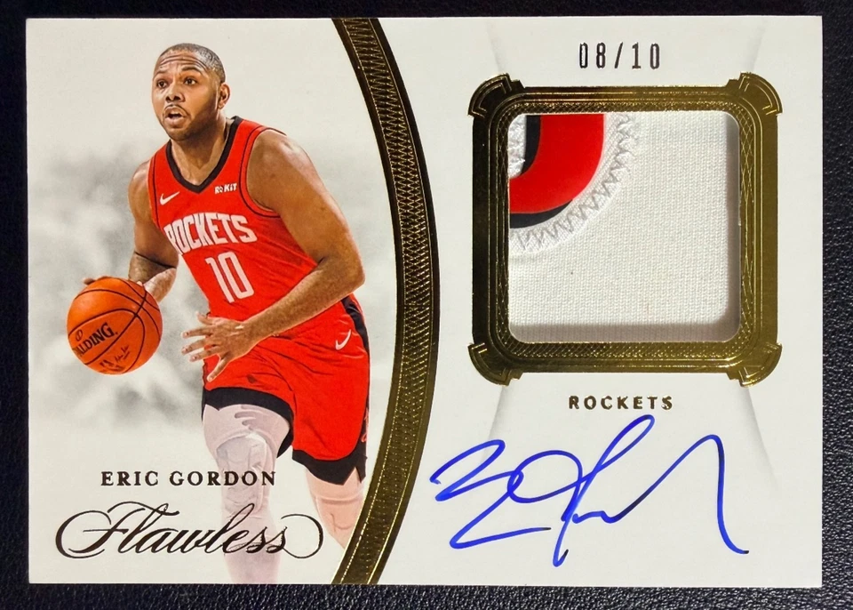 ERIC GORDON 2019-20 Panini Flawless Game-Used Patch Autograph Gold 08/10 - Image 1 of 2