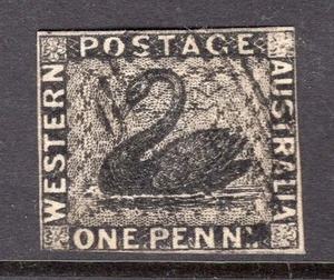 Western Australia 1d black swan stamp - Bild 1 von 2