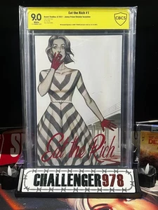 CBCS 9.0 EAT THE RICH #1 1:25 Jenny Frison SIGNED SLAB - Picture 1 of 1