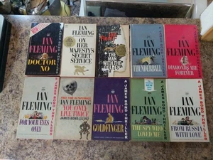 Lot of 10 Vintage Signet JAMES BOND 007 1960s Ian Fleming Paperbacks Some 1st Pr - Picture 1 of 24