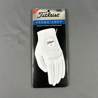 Guante de golf Titleist Perma suave para mujer mediano mano izquierda cuero blanco precio de venta sugerido por el fabricante $22 Foto 1 de 4