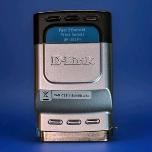 D-Link (DP-301P+) Fast Ethernet Parallel Port Print Server - 1 Centronics Port - Picture 1 of 4