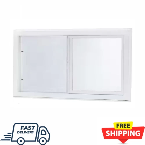 Janela painel duplo canhoto único deslizante vidro isolado tela removível branca - Imagem 1 de 4