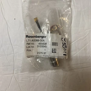 Rosenberger L71-A0089-00A Tipo N Macho Enchufe Hembra Mampara a SMB Jack Ang. Derecho - Imagen 1 de 3