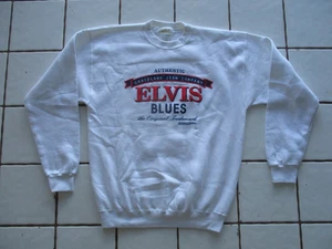 Vintage Elvis Presley Sweatshirt Mens Size Large White Adult Blues Graceland L - Picture 1 of 13