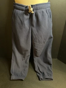 Carter’s Toddler Boys Fleece Pants Size 4T Navy Blue Elastic Waist Pockets - Picture 1 of 4