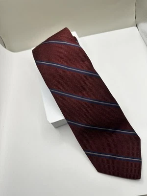"Corbata Hart Schaffner Marx hecha en EE. UU. seda roja/azul/plateada 60"" 3,75""" Foto 1 de 4