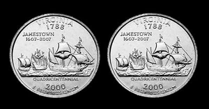 2000 P+D Virginia State BU Washington Quarters - Picture 1 of 2