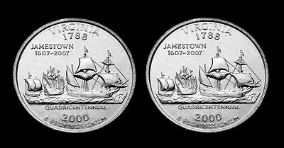 2000 P+D Virginia State BU Washington Quarters  - Image 1 of 2