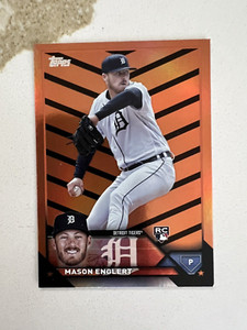 Mason Englert  Detroit Tigers 2023 Topps Update Orange and Black Foil RC #US116