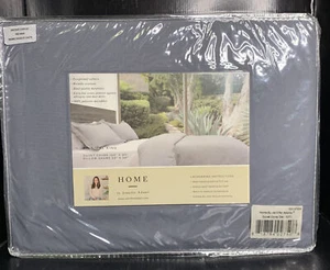 Jennifer Adams Eternal Collection 3pc Duvet Cover Set King/Cal Kg Light Charcoal - Picture 1 of 14