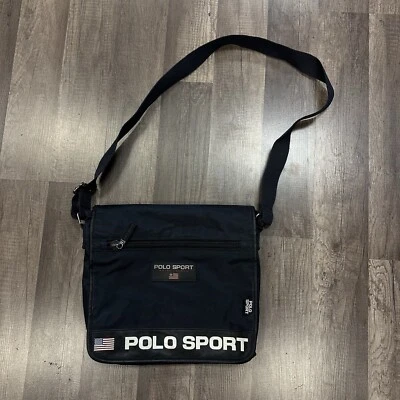VTG POLO SPORT RALPH LAUREN MEDIUM FLAP SIDE BAG SHOULDER STRAP (53) - Image 1 of 4