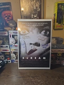 SCREAM SIGNED CAST POSTER 8 SIGS ULRICH LILLARD CAMPBELL - Picture 1 of 13