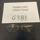 Gant G Parker Sbrn Brown Rectangle Rimless Metal Eyeglasses Frame 54-18-140 G381