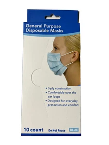 60 PCS Disposable Face Masks 3Ply Non-Medical Protective Mouth Cover Respirator - Picture 1 of 4