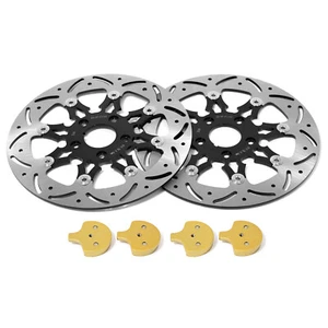 Floating 11.5" Front Brake Rotors & Pads Electra Glide FLHT Road King FLHR 86-99 - Picture 1 of 9