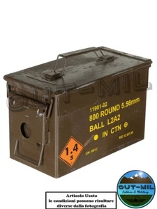 Cassetta militare portamunizioni box metallo Usata Originale Esercito Inglese - Foto 1 di 1