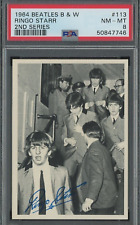 1964 Topps Beatles B&W #113 Ringo Starr 2nd Series THE BEATLES / PSA 8