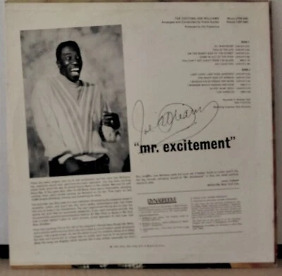 Autographed JOE WILLIAMS THE EXCITING JOE WILLIAMS 1965 RCA LSP-3461 US JAZZ LP - Image 1 of 4