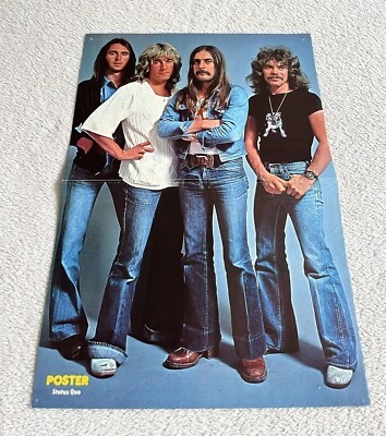 STATUS QUO 1977 Swedish Poster Music Magazine Vintage Rare 1970s - Image 1 of 4