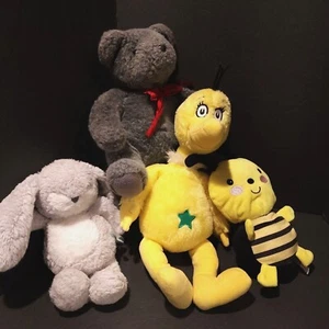 4-teiliges Plüschset Dr. Seuss Sneetch, Teddybär, Hase Kaninchen & Hummel Biene Plüsch Set - Bild 1 von 11