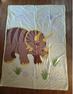 IKEA JATTELIK Twin Duvet Cover + Pillowcase Dinosaurs Yellow Green Cotton Zipper - Picture 1 of 2