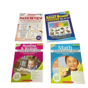 Scholastic Smart Board Lessons Math Reading Writing CDs Resource Books Teaching - Picture 1 of 12