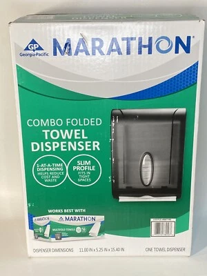 Georgi-Pacific Marathon Combo Folded Towel Dispenser Slim Profile 11"x5.25"x15.4 - Image 1 of 4
