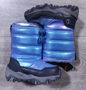 Lands End Winter Boots Toddler Size 5 Teal Iridescent Thermolite Snow Boot Girls - Picture 1 of 5