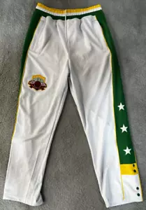 Vintage PASS THE ROC 1891 Basketball Button Zip Up Hose Weiß/Grün Gr. XL Herren - Bild 1 von 10