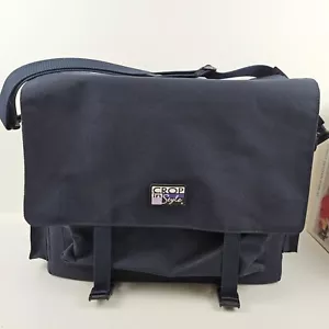 Crop In Style Bag Navy Canvas Scrapbooking Pen Holders Pockets Adjustable Strap - Picture 1 of 8