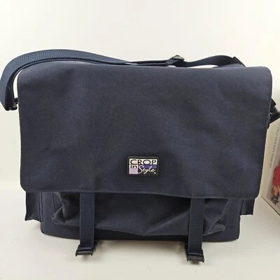 Bolso estilo recortado azul marino de lona para álbumes de recortes porta bolígrafos bolsillos correa ajustable Foto 1 de 4