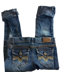Vigoss The New York Skinny Jeans Girl's Size 6X Flap Pocket Medium Wash Denim - Picture 1 of 7