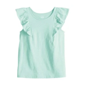 Girls Tahiti Breeze Light Blue Jumping Beans Flutter Sleeve Tee Size 7 - Picture 1 of 4