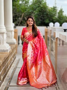 NEW SAREE BLOUSE NEW SARI INDIAN WEDDING DESIGNER PAKISTANI PARTY WEAR BOLLYWOOD - Picture 1 of 104