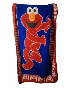 Manta polar vintage Sesame Street Elmo años 90 roja/azul 48” X 58” ¡Ha! - Imagen 1 de 3