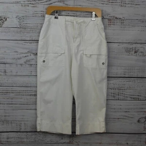 real comfort by Chadwick's weiße Caprihose Größe 8 gerades Bein 100 % Baumwolle - Bild 1 von 10